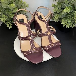 White House Black Market Women's Polly Plum Cabernet Studded Heels Size 9